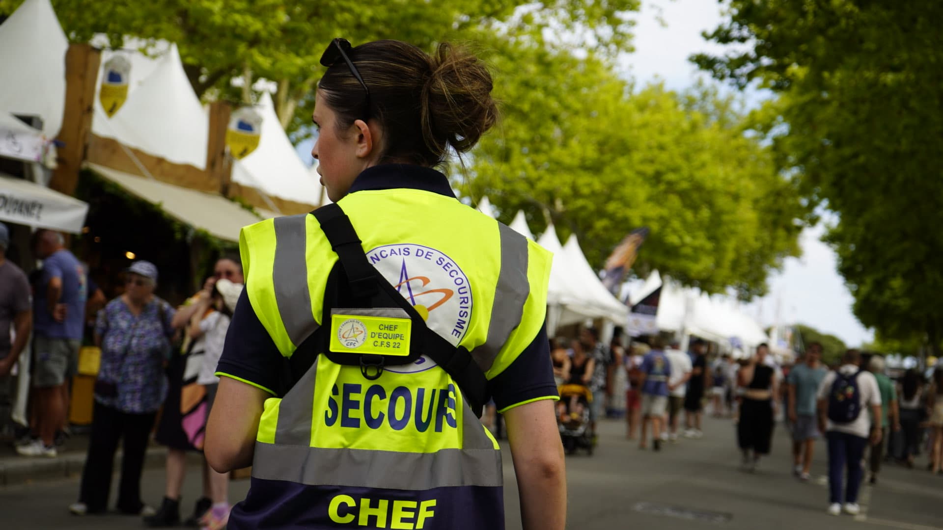 Bénévole du Centre Français de Secourisme mobilisé au Festival Interceltique de Lorient 2026